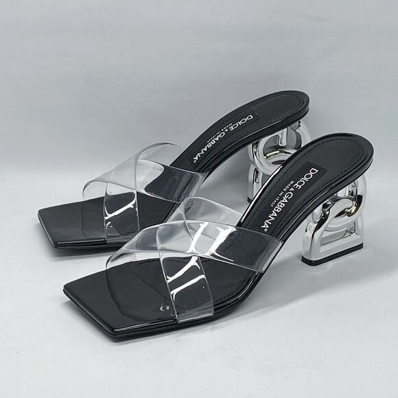 Dolce&Gabbana DG Heel PVC Mules size 37.5 - Picture 6 of 15